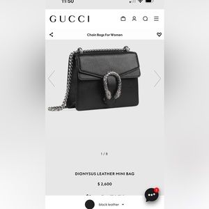 GUCCI Dionysus leather mini bag!